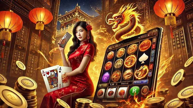 Reel dan simbol bonus pada layar slot mobile